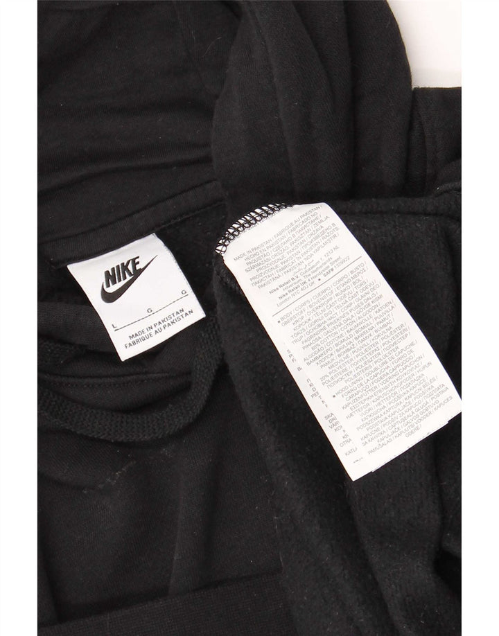 Felpa con cappuccio grafica Nike da uomo grande in cotone nero