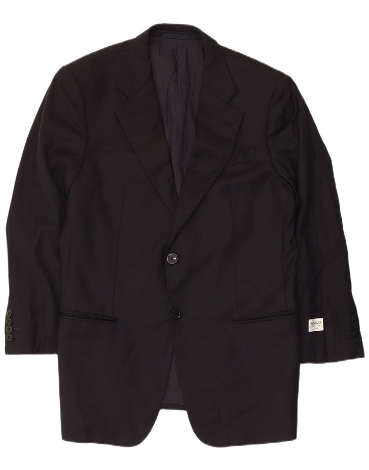 Giacca Blazer da Uomo a 2 Bottoni Armani Collezioni IT 50 Large Nera in Lana