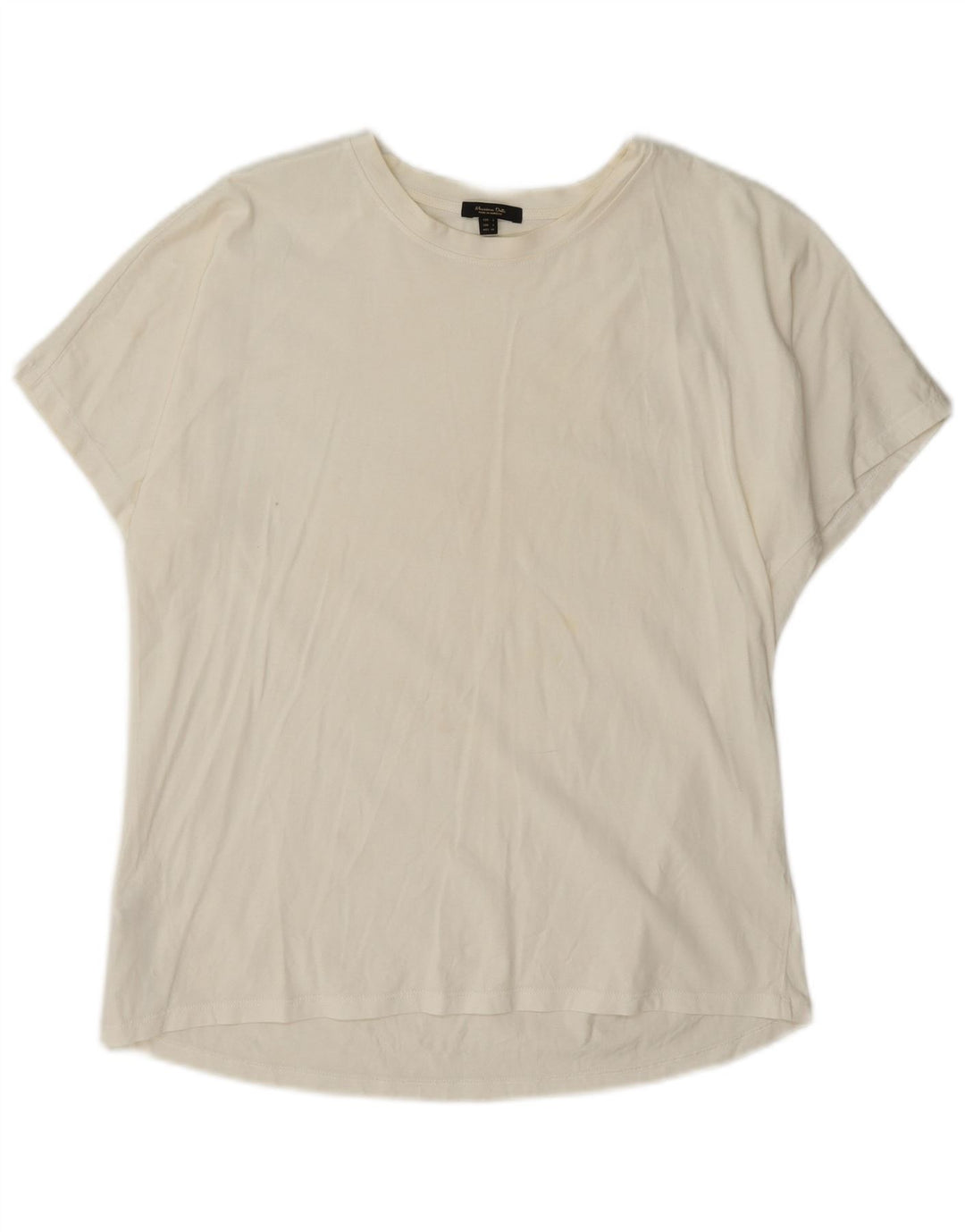 T-shirt oversize da donna Massimo Dutti UK 10 piccola in cotone bianco