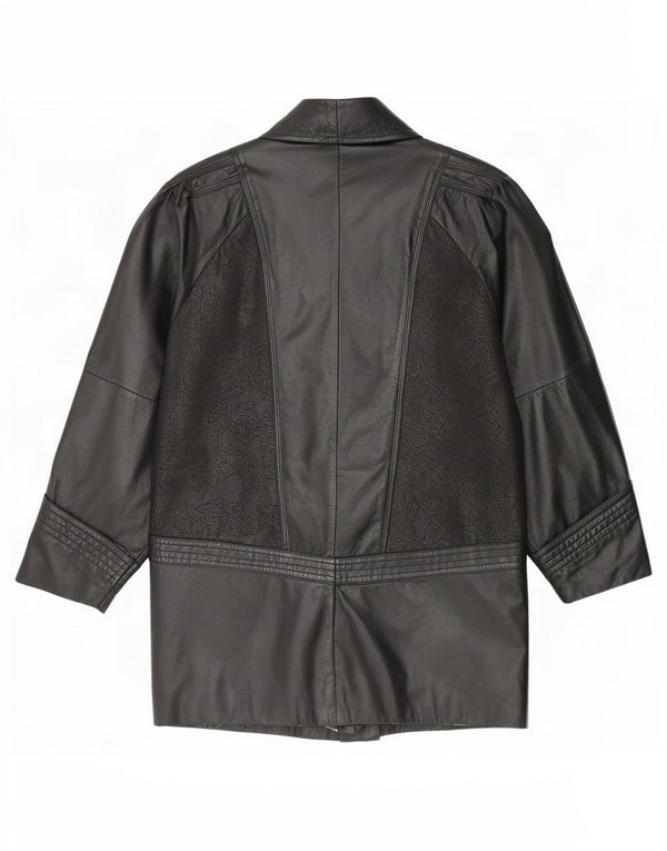 Cappotto in pelle da donna Yessica UK 14 grande nero