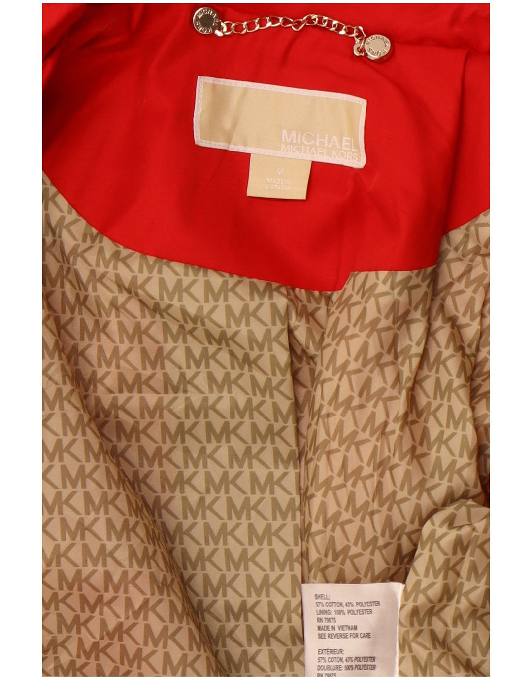 Trench da donna MICHAEL KORS UK 12 Cotone rosso medio