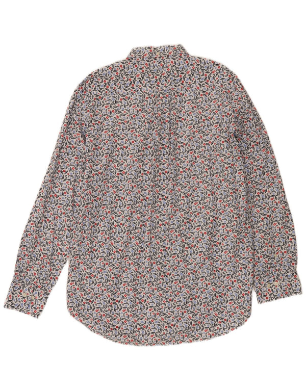 Gant Camicia da uomo vestibilità regolare taglia 43/44 17 1/2 XL cotone floreale bianco