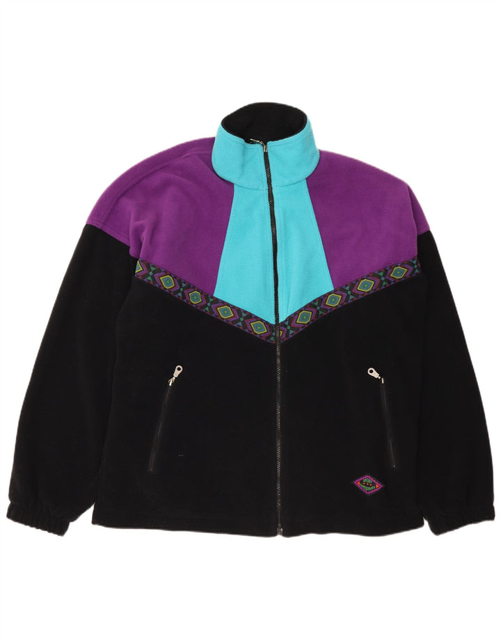 Giacca in pile da uomo Maier UK 40 Large Poliestere Colourblock multicolore