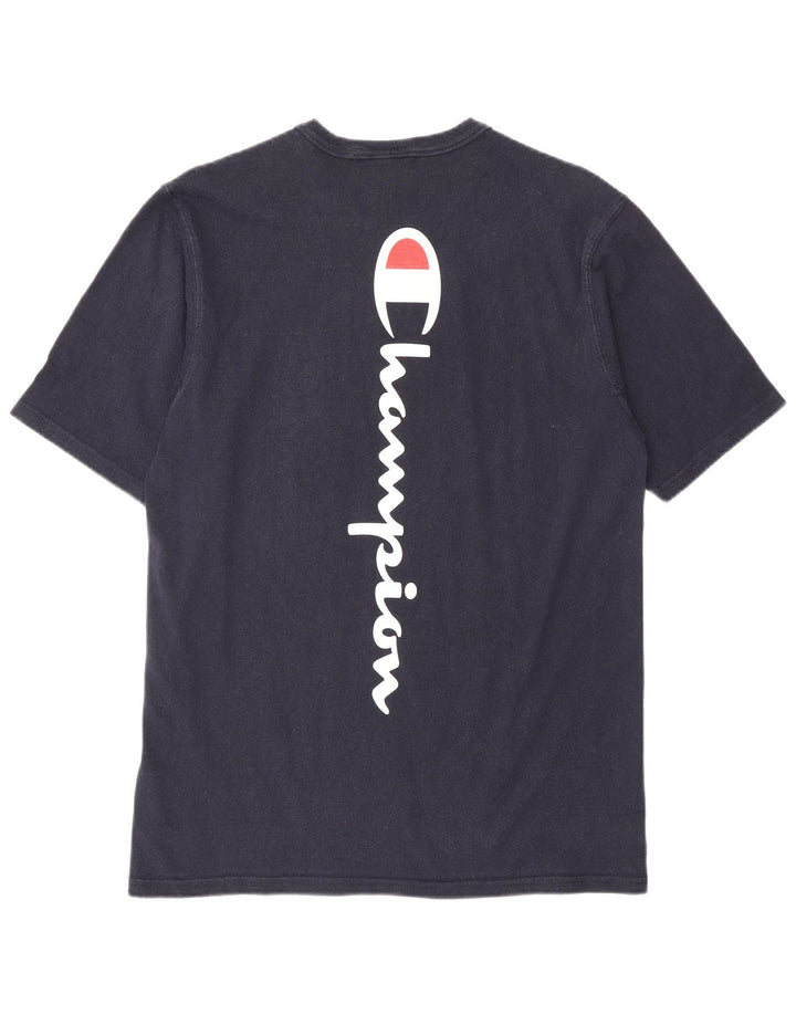 T-shirt grafica da uomo CHAMPION Top medio blu navy