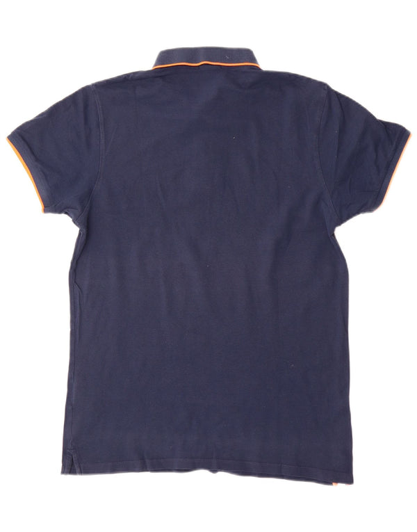 Polo da uomo slim fit Liu Jo grande in cotone blu navy