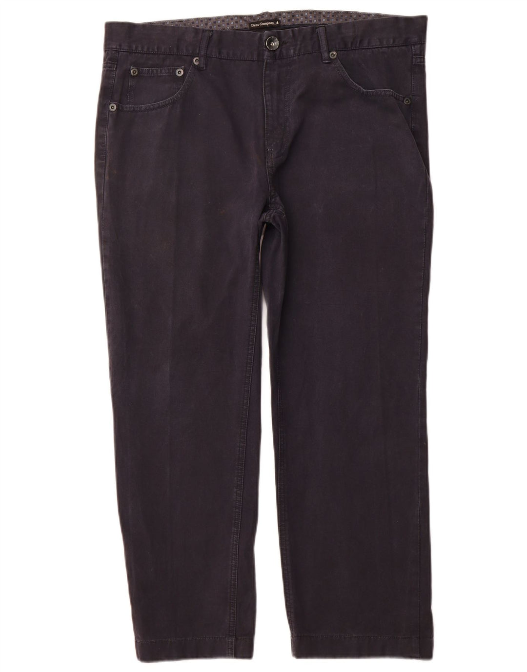 BEST COMPANY Pantaloni casual dritti da uomo EU 54 2XL W38 L26 Blu navy