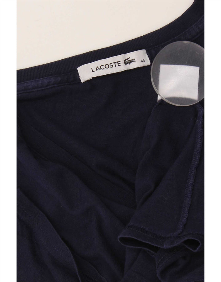 T-shirt da donna Lacoste taglia 40 media in cotone blu navy