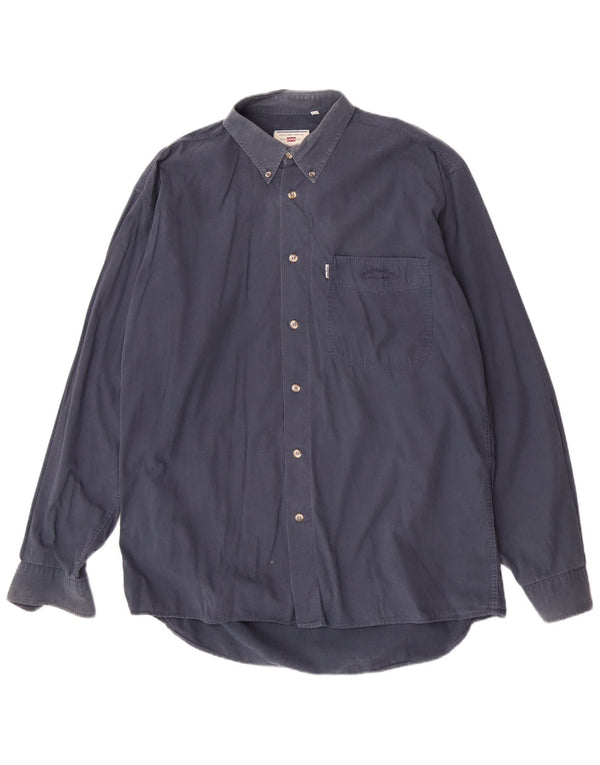 Camicia Levi's Uomo Large in cotone blu navy