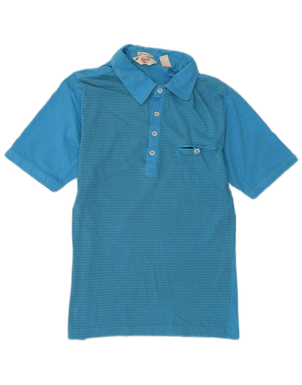 Polo da uomo a maniche corte Herritage Fit Penguin piccola a righe blu