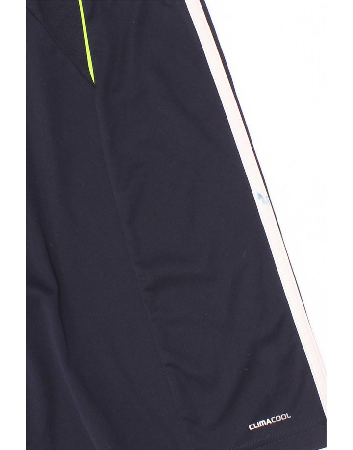 Pantaloncini sportivi Adidas Climacool da ragazzo 13-14 anni in poliestere blu navy