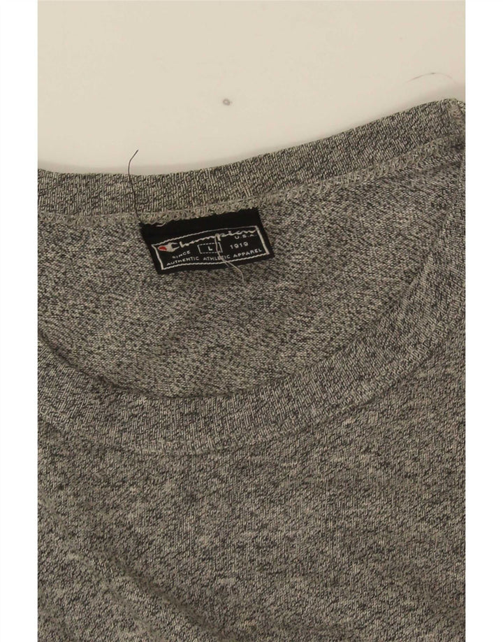 T-shirt grafica da uomo Champion Top grande grigio chiazzato