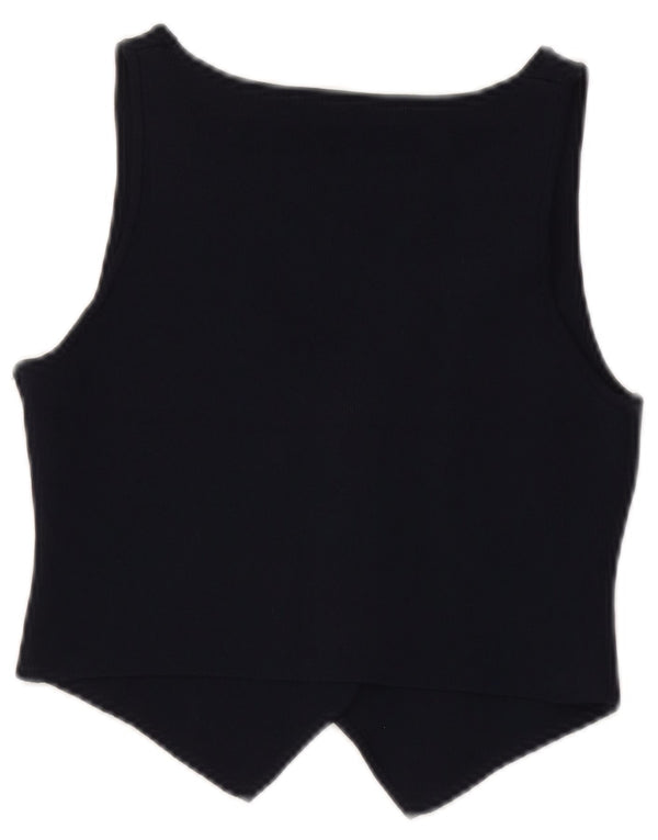 Gilet corto in maglia Zara da donna UK 10 piccolo blu navy