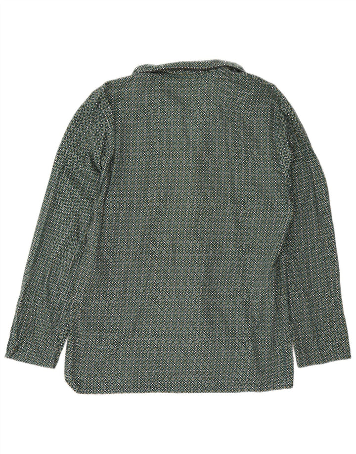 Camicia da uomo Marks & Spencer grande in cotone geometrico verde