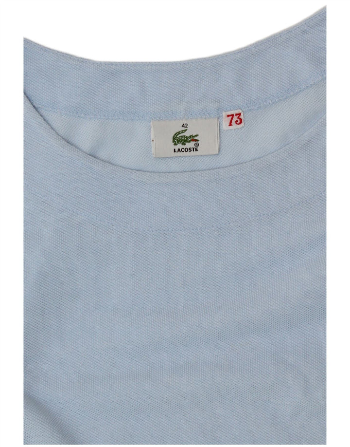T-shirt corta da donna Lacoste taglia 42 grande in cotone blu