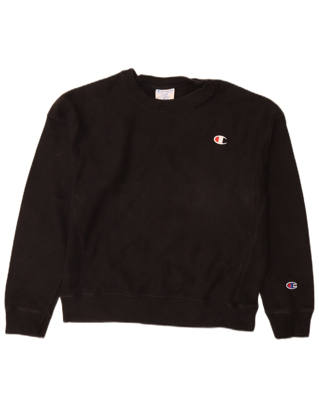Felpa da donna con trama inversa CHAMPION UK 16 grande cotone nero