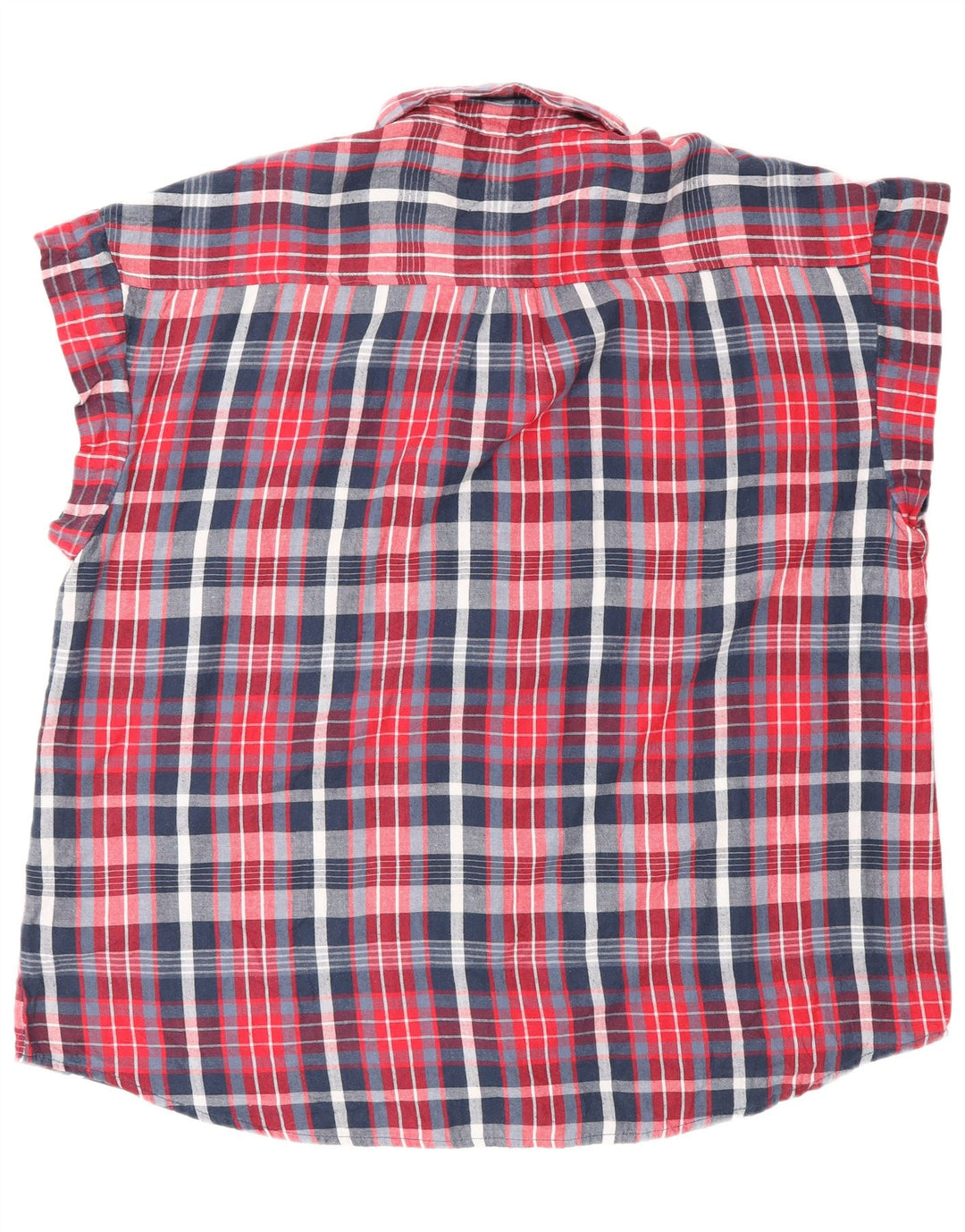 Camicia in flanella senza maniche Lee Riders da donna UK 20 2XL scozzese rosso