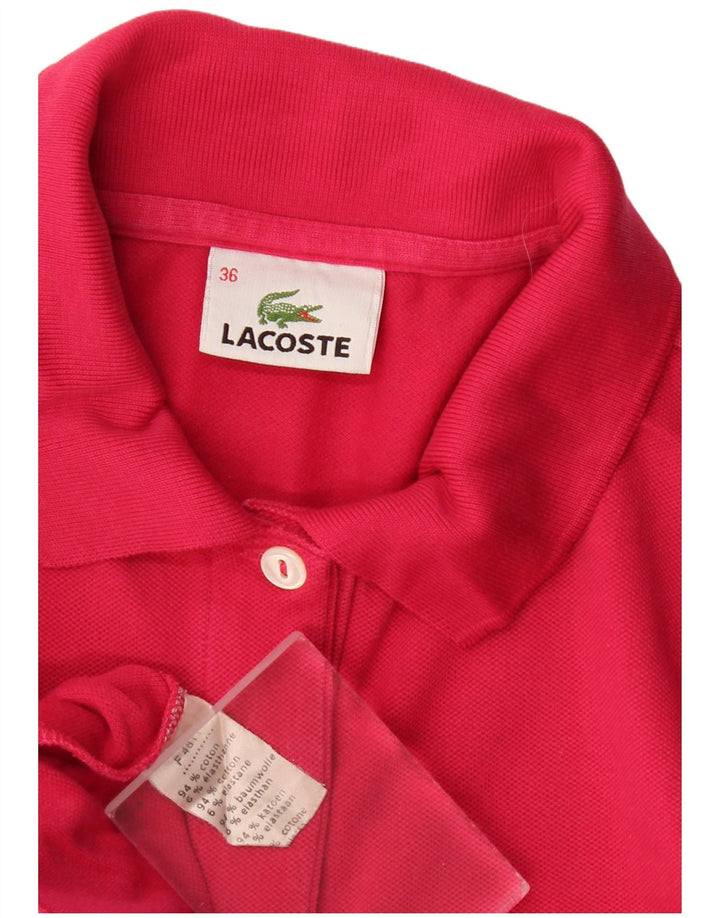 Polo da donna Lacoste taglia 36 piccola in cotone rosso