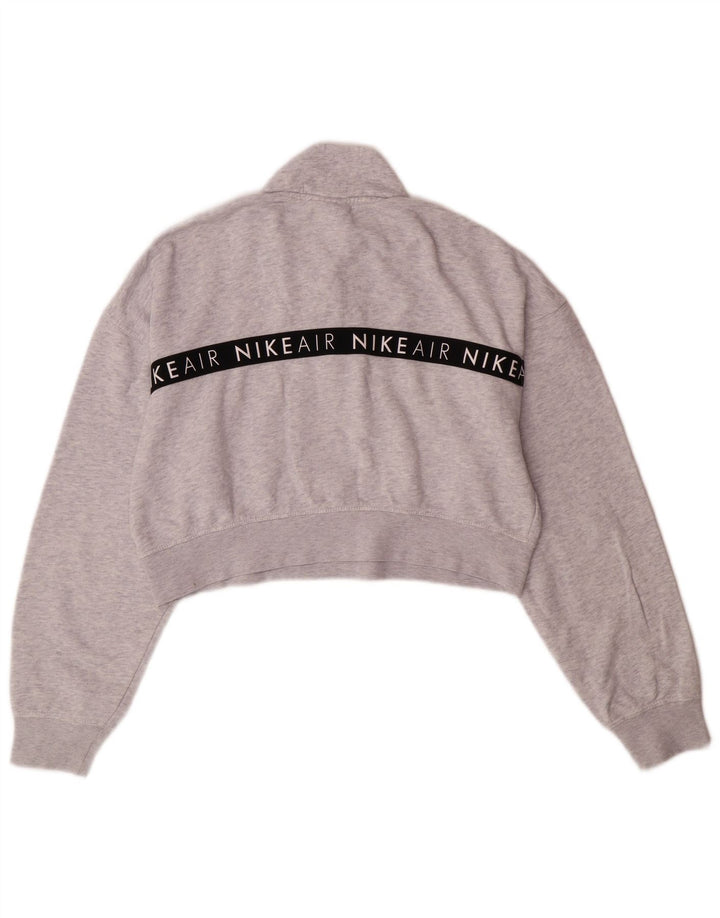 Felpa con grafica corta NIKE da donna UK 14 grigio medio screziato