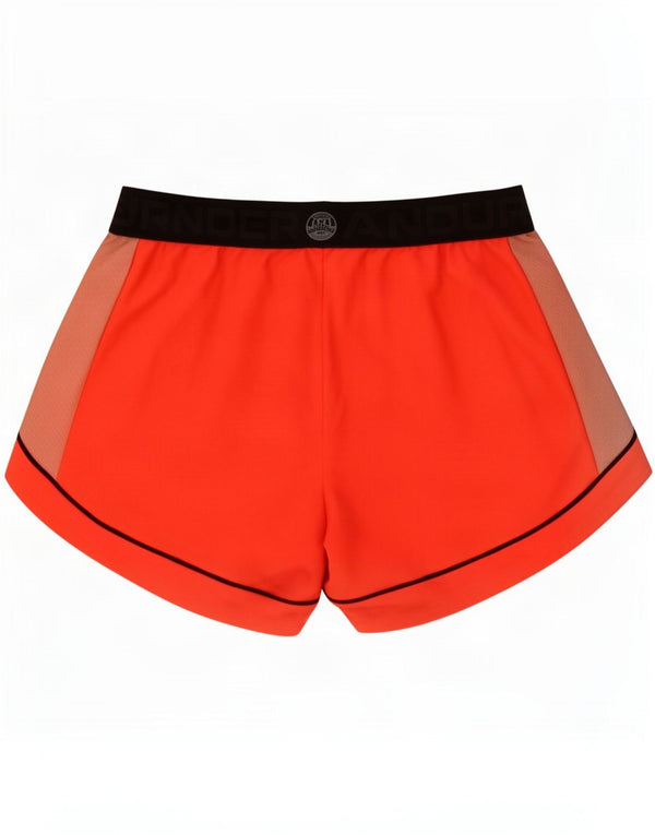 Pantaloncini sportivi grafici da donna Under Armour UK 8 Small Orange Colourblock