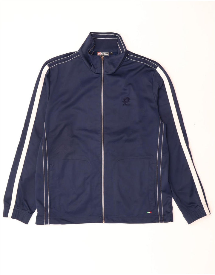 Giacca da ginnastica da uomo Lotto XL in poliestere blu navy