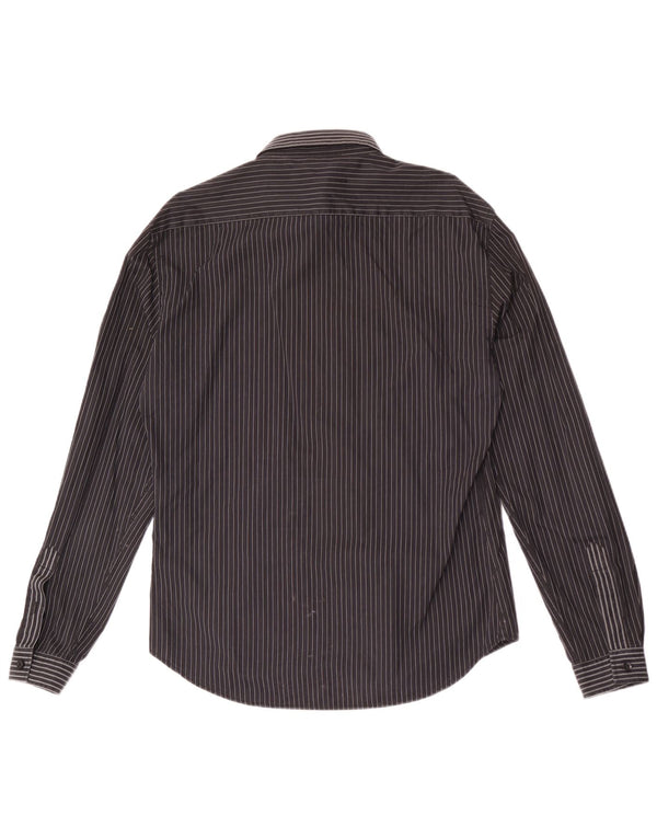 Camicia Uomo Roberto Cavalli IT 50 Cotone Gessato Medio Nero