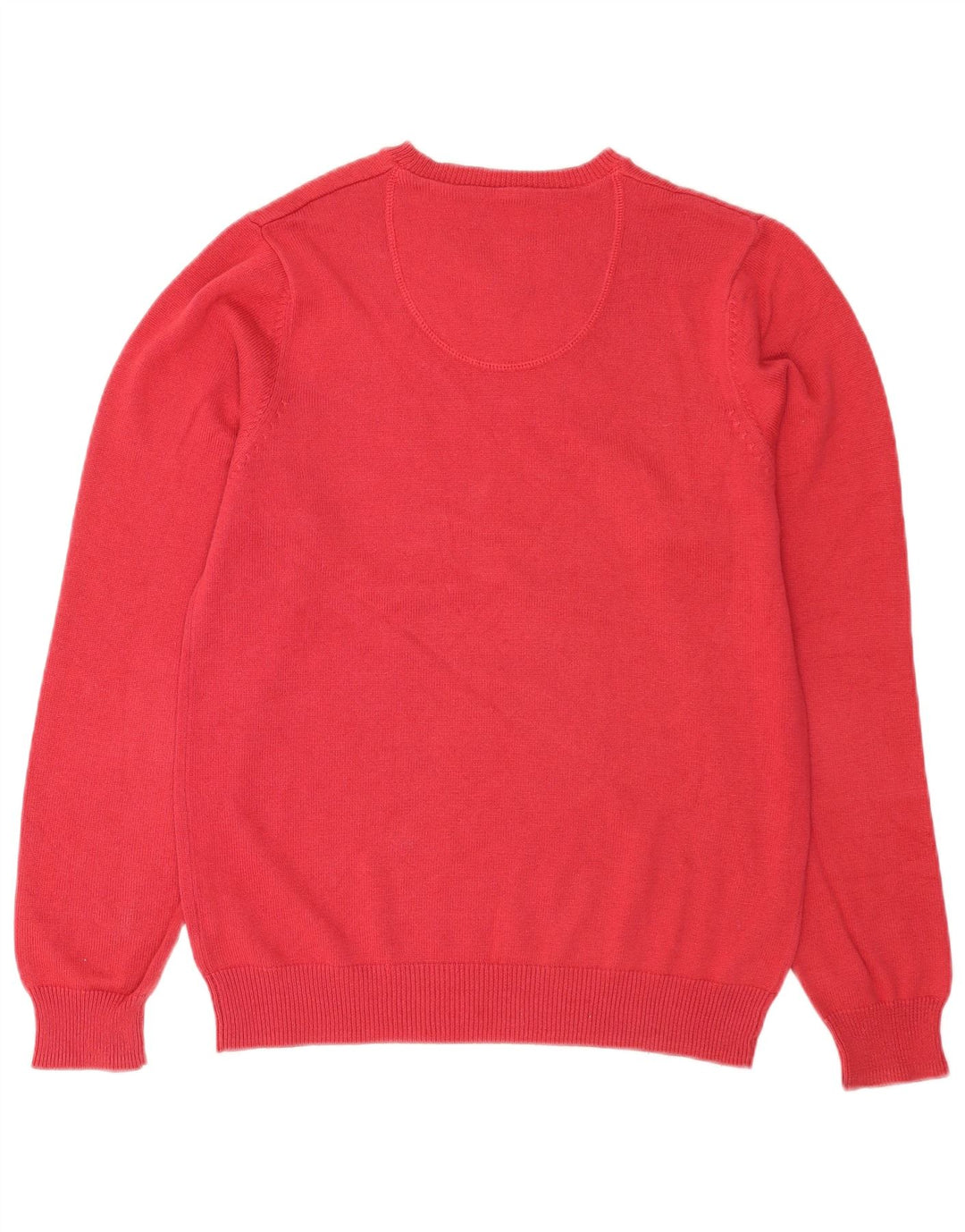 Marks & Spencer Maglione da uomo con scollo a barca blu Harbour piccolo in cotone rosso
