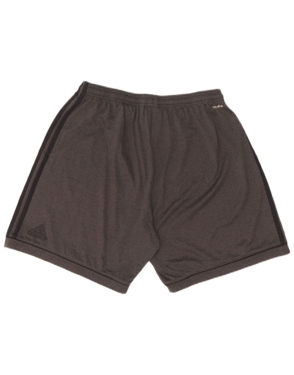 Pantaloncini sportivi Adidas Climalite da uomo di grandi dimensioni in poliestere grigio