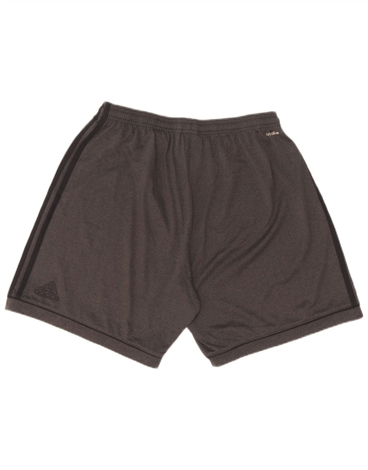 Pantaloncini sportivi Adidas Climalite da uomo di grandi dimensioni in poliestere grigio