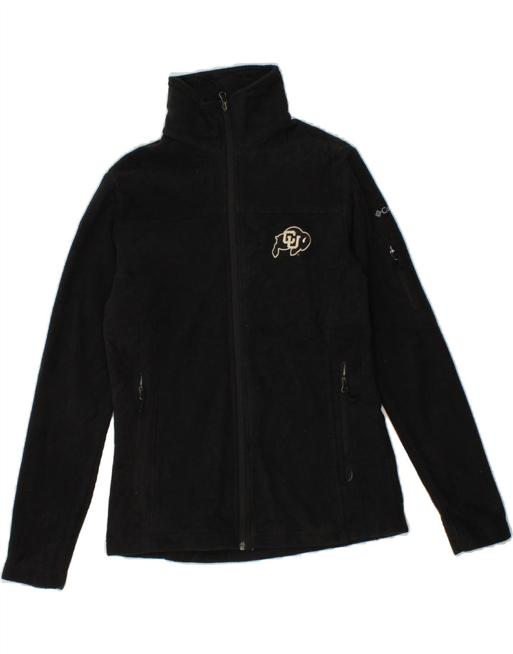 COLUMBIA Womens Fleece Jacket UK 10 Small Black Cotton Vintage Columbia and Second-Hand Columbia from Messina Hembry 