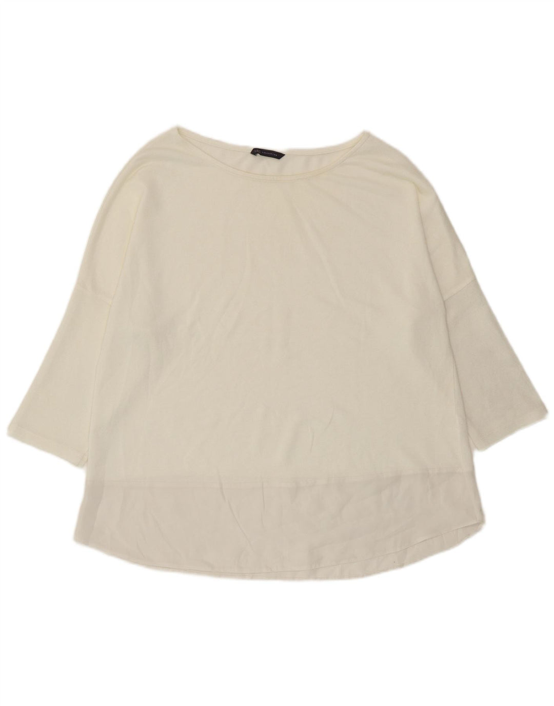 Maglietta da donna Marks & Spencer manica 3/4 UK 18 XL bianco sporco