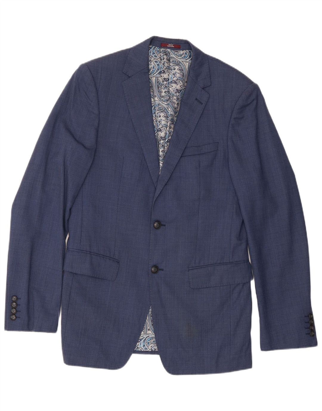 Giacca blazer a 2 bottoni da uomo Marks & Spencer UK 38 lana blu medio