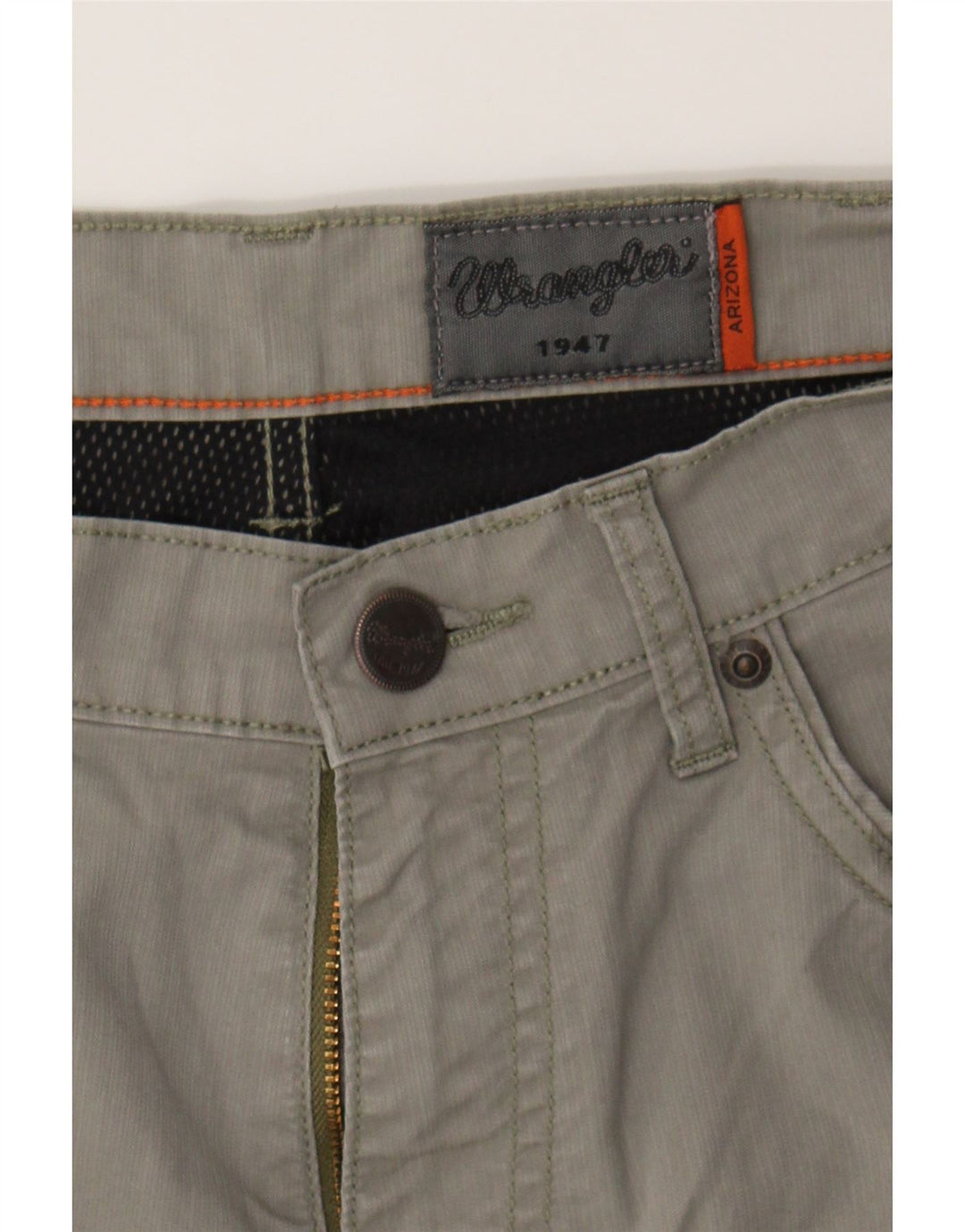 WRANGLER Mens Straight Casual Trousers W34 L30 Grey Vintage Wrangler and Second-Hand Wrangler from Messina Hembry 