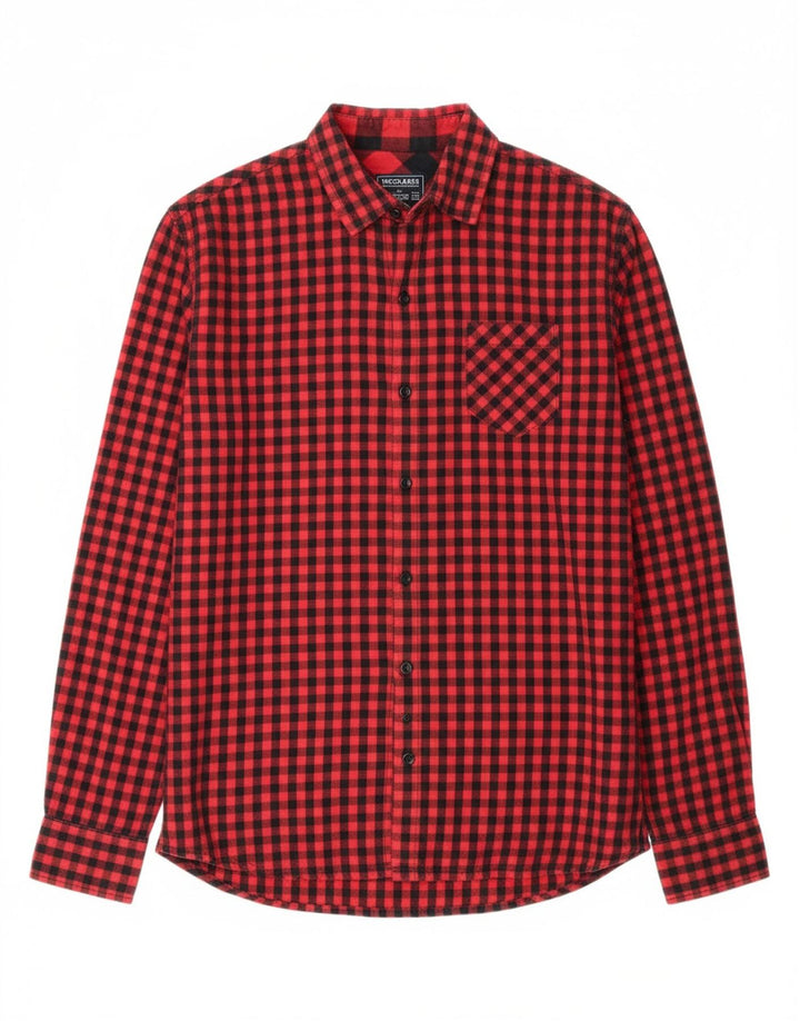 WOOLRICH Mens Flannel Shirt Small Red Gingham Cotton