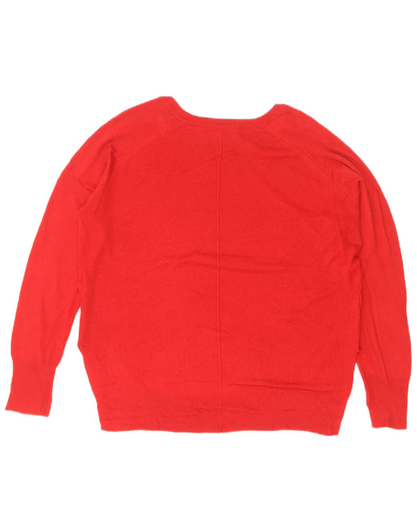 Maglione maglione oversize con scollo a barca da donna Zara UK 10 piccolo rosso
