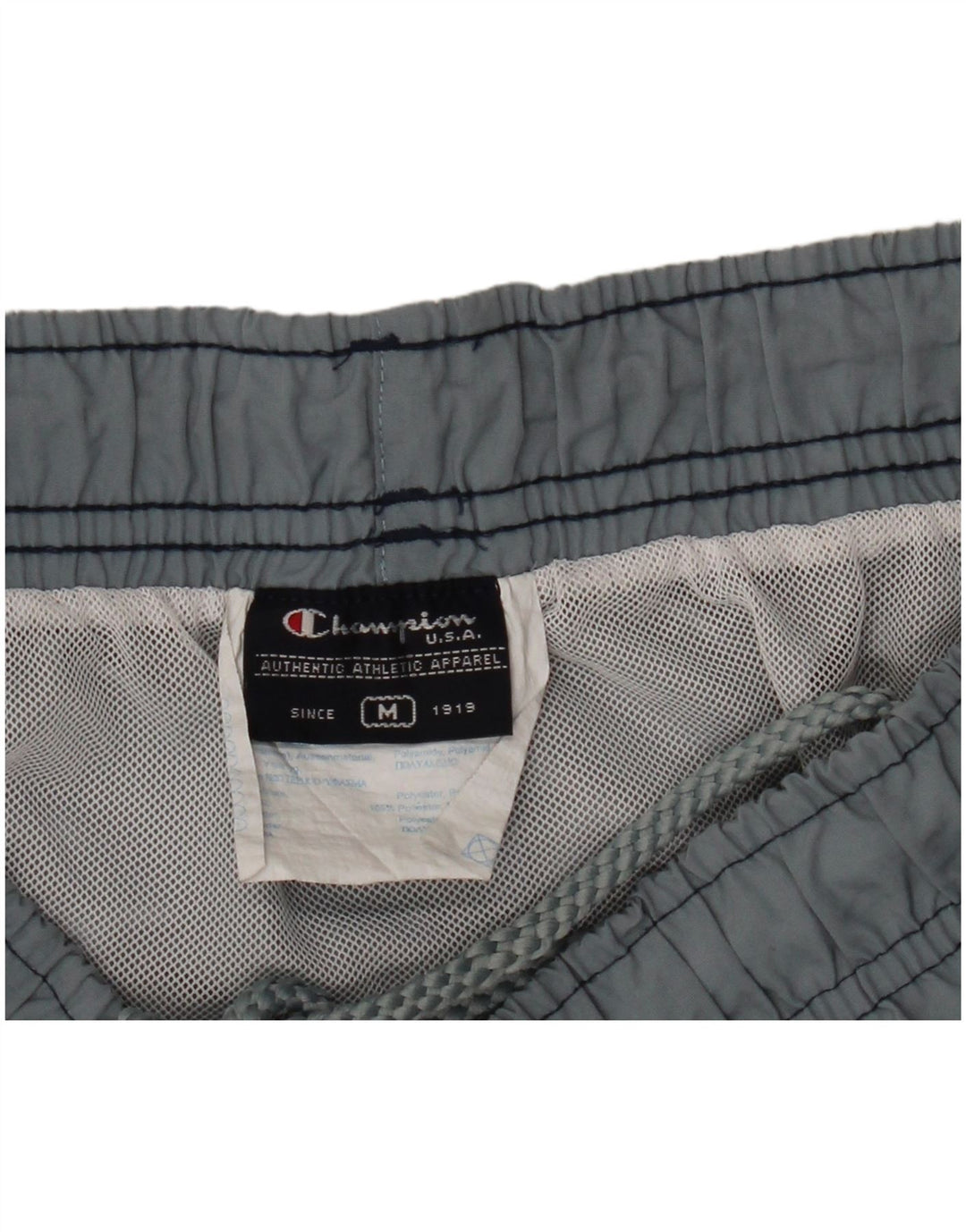 Pantaloncini da bagno da uomo Champion in poliestere blu medio
