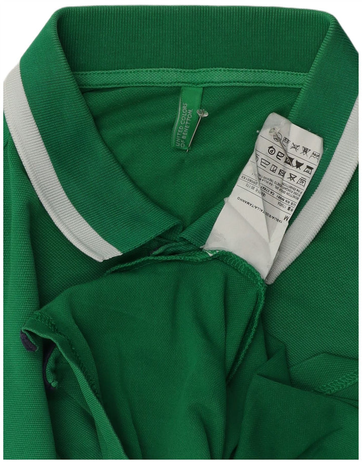 Polo Uomo Benetton In Cotone Verde Medio
