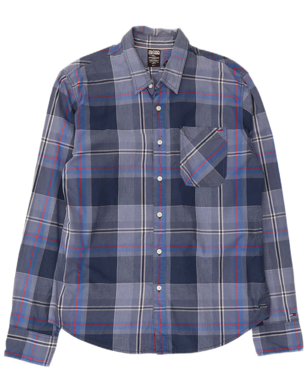 TOMMY HILFIGER Camicia da uomo in cotone a quadri grandi blu