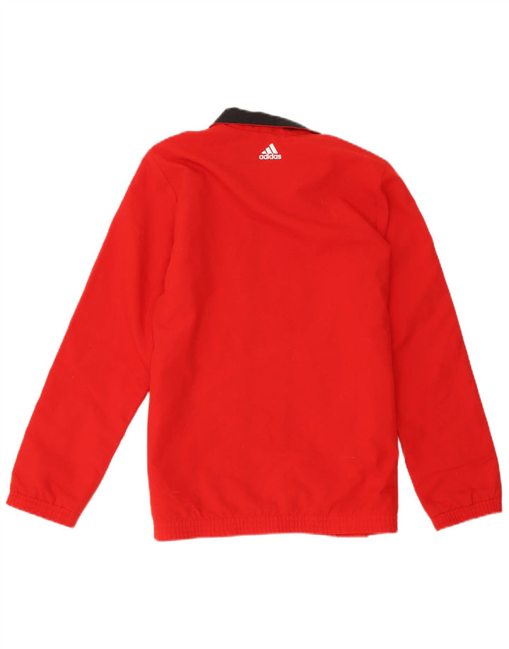 Giacca da ginnastica grafica da ragazzo Adidas 13-14 anni in poliestere rosso