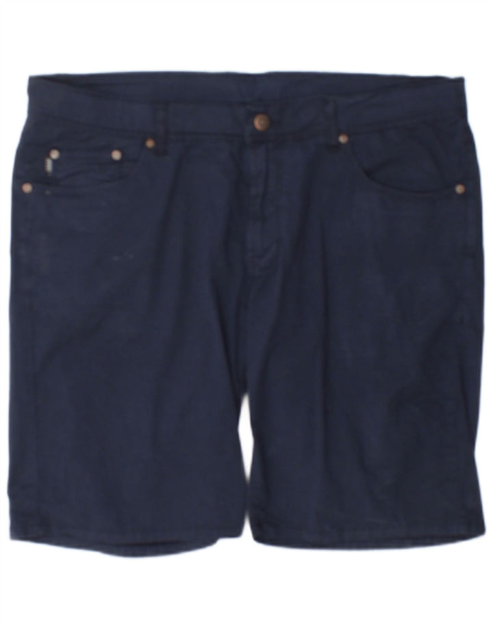 Pantaloncini casual da uomo Armani W36 grandi in cotone blu navy