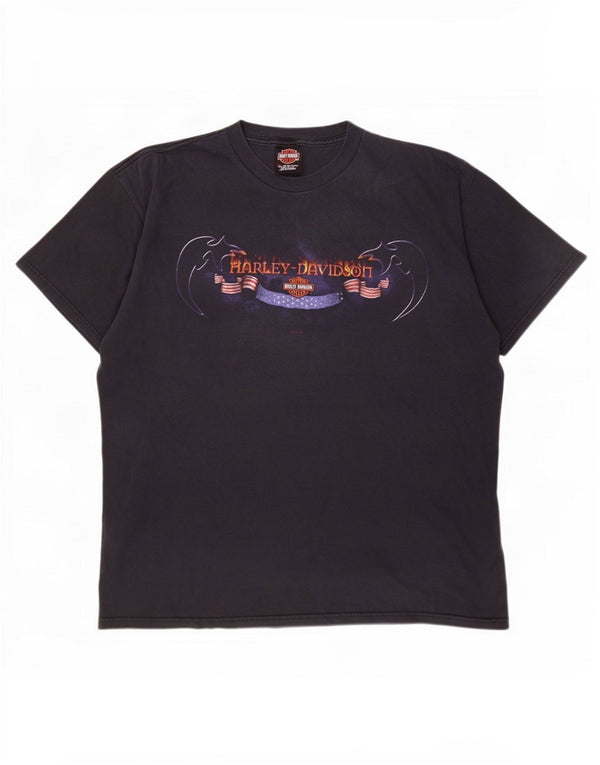 Harley Davidson Mens Las Vegas Graphic T-Shirt Top XL Black Cotton