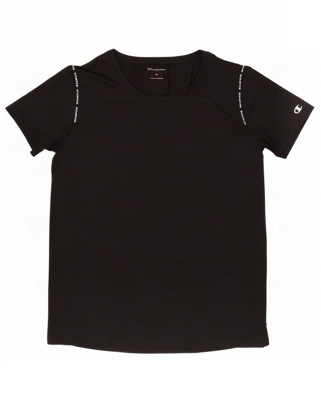 T-shirt grafica da donna Champion Top UK 12 poliestere nero medio