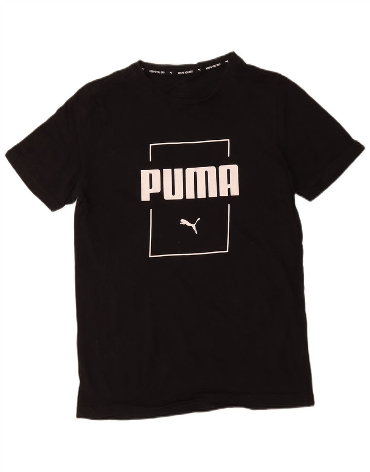 T-shirt grafica da uomo Puma Top Small in cotone nero
