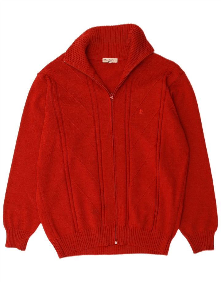 Maglione cardigan da uomo Pierre Cardin grande lana rossa