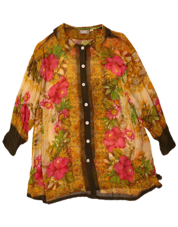 Abito a tunica grafica oversize da donna Egoiste UK 14 medio multicolore