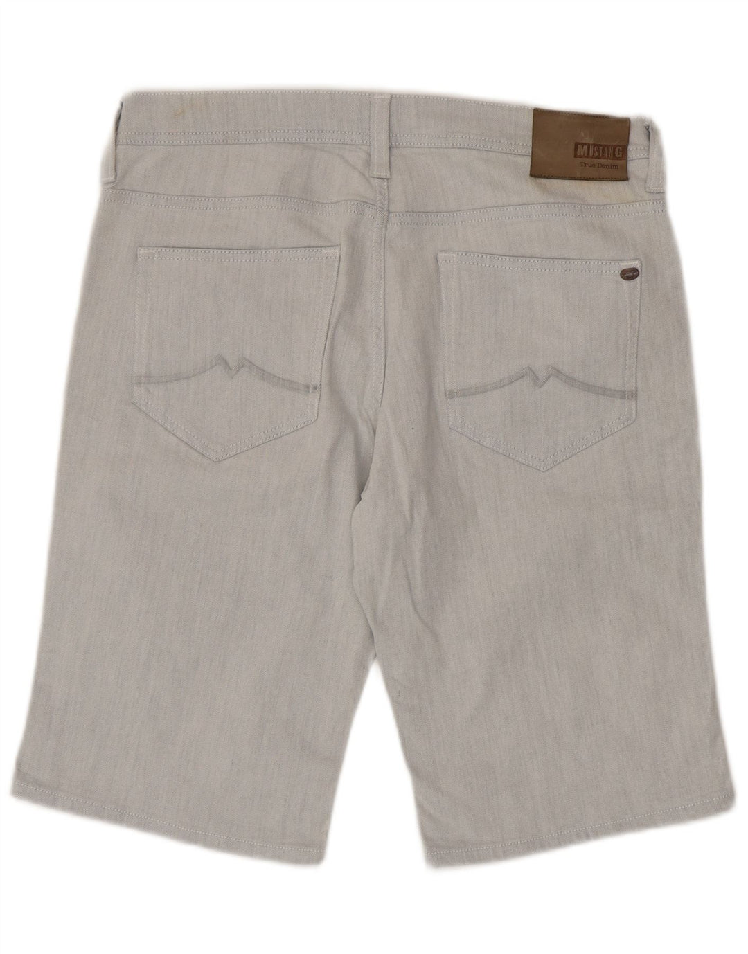 Pantaloncini di jeans da uomo Mustang W35 cotone a righe grandi blu