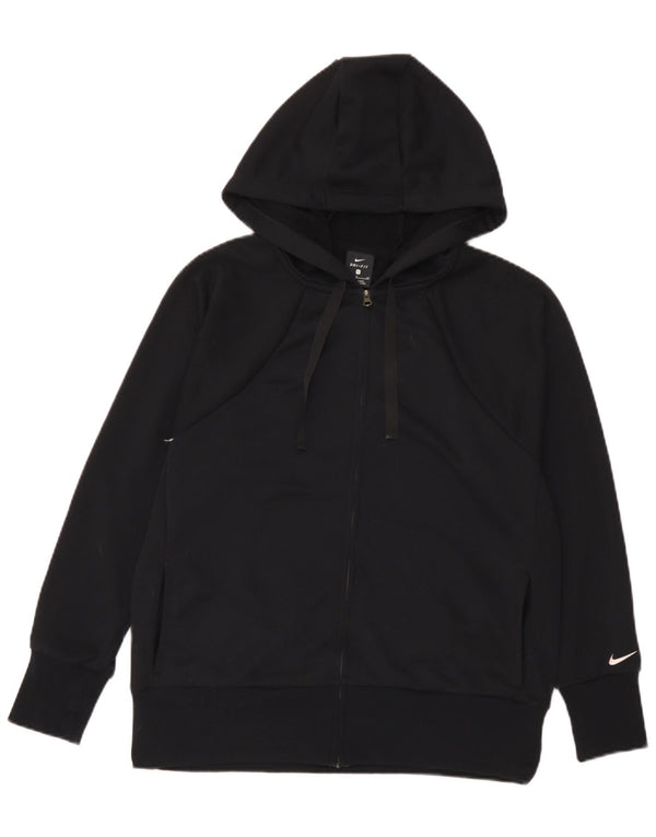 Felpa con cappuccio e zip Nike Dri Fit da uomo piccola nera