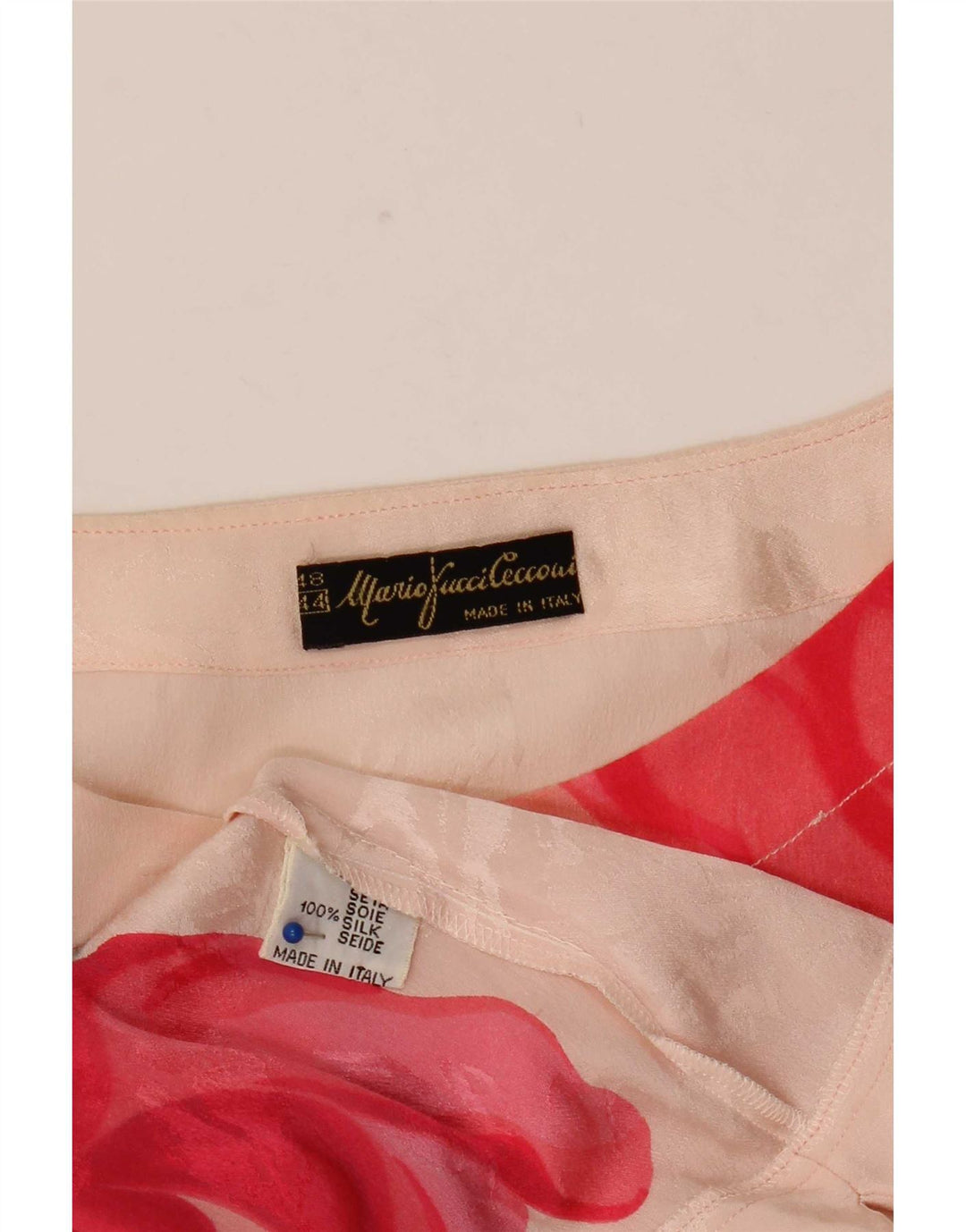 Mario Pucci Cecconi Camicetta trasparente da donna Top IT 44 Rosa medio floreale
