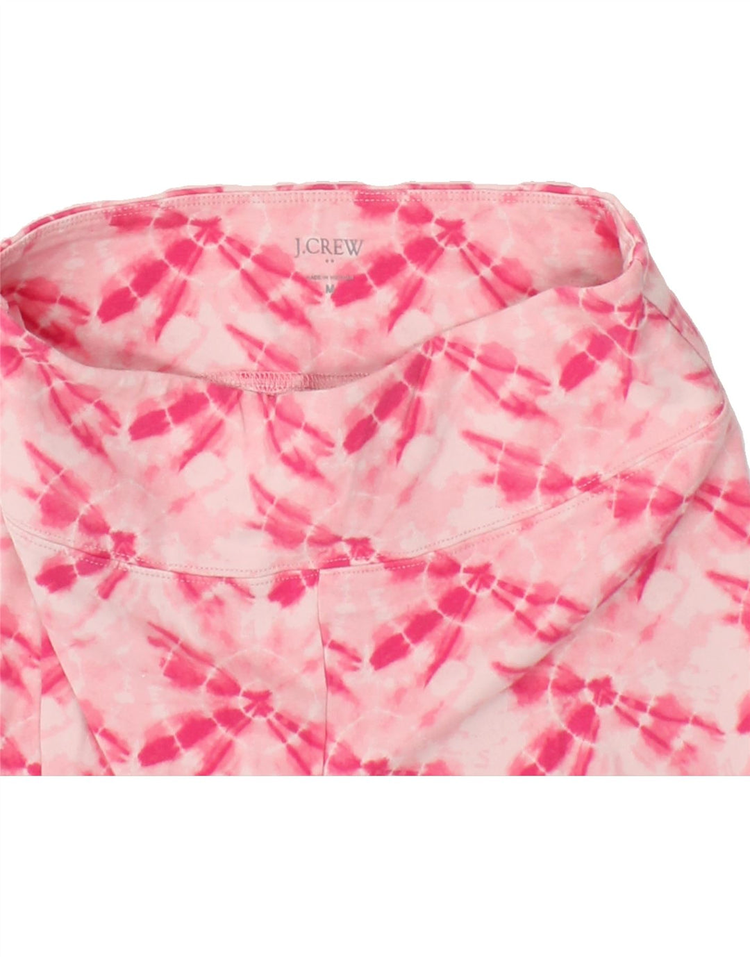 J. CREW Womens Abstract Pattern Leggings UK 12 Medium  Pink Cotton Vintage J. Crew and Second-Hand J. Crew from Messina Hembry 