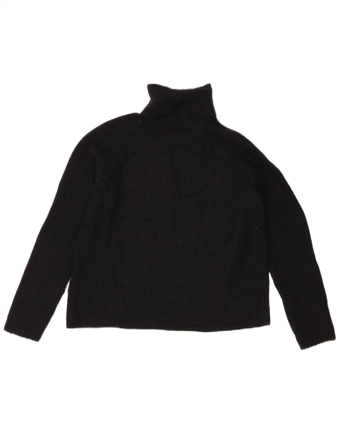 Maglione maglione a collo alto da donna Marks & Spencer UK 10 piccolo in viscosa nera