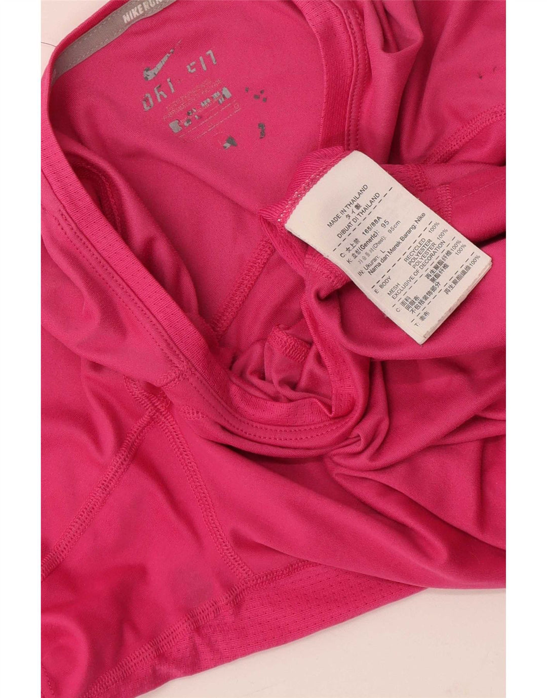 T-shirt da donna Nike Dri Fit Top UK 14 poliestere rosa medio